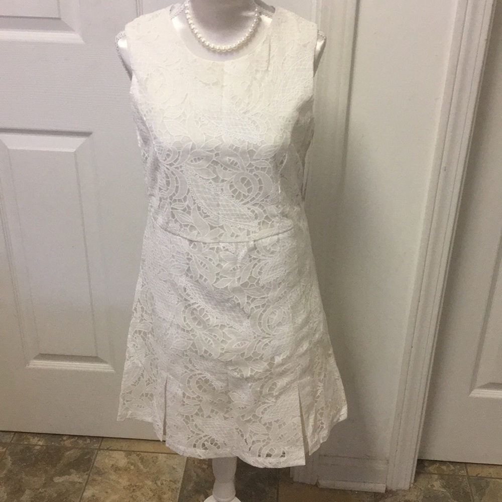 DKNY Ivory Lace Dress